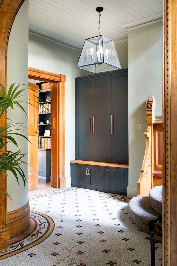 Bespoke hallway design at Worplesdon St Mary featuring luxury interiors, elegant décor, and refined details